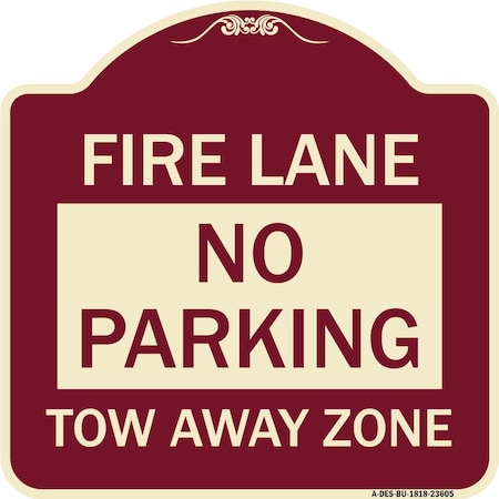 Signmission No Parking Tow-Away Zone Heavy-Gauge Aluminum Architectural Sign, 18" x 18", BU-1818-23605 A-DES-BU-1818-23605